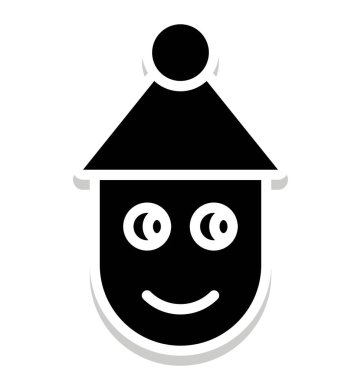 Joker yüz vektör çizim simgesi