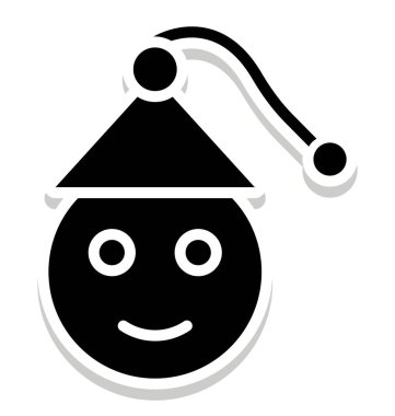 Joker yüz vektör çizim simgesi