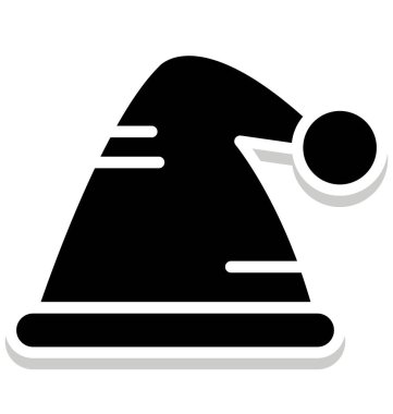 Santa şapka izole vektör kolayca değiştirilebilir veya herhangi bir stil Düzenle simgesini