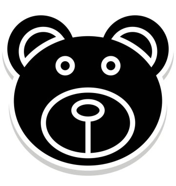 Oyuncak, oyuncak ayı izole vektör simge kolayca değiştirilebilir veya herhangi bir stili düzenlemek