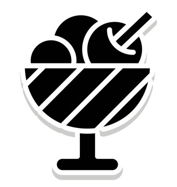 Dondurma topları izole vektör kolayca değiştirilebilir veya herhangi bir stil Düzenle simgesini 