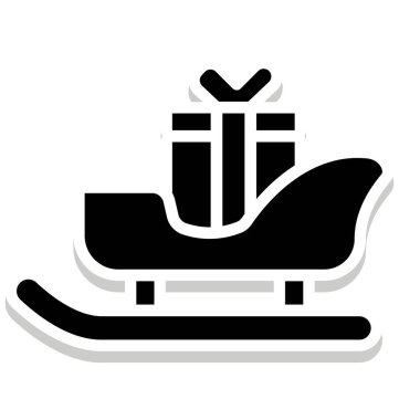 Kızak izole vektör simge kolayca değiştirilebilir veya herhangi bir stili düzenlemek