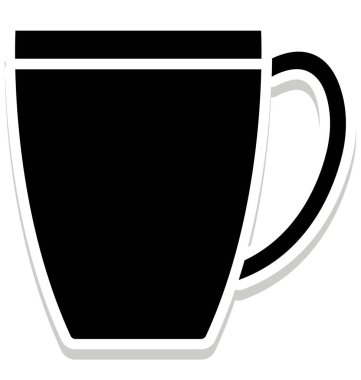 Kolayca değiştirilebilir veya herhangi bir tarzda düzenlediğiniz sıcak çay vektör çizim simgesi 