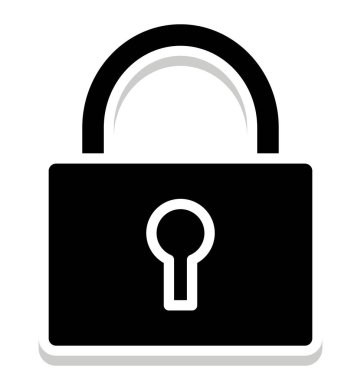 Asma kilit izole vektör simgesi kolayca değiştirilebilir veya herhangi bir stili düzenlemek 