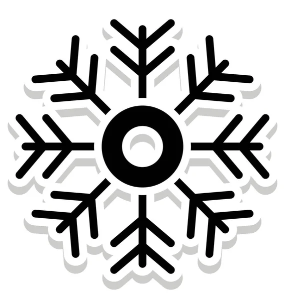 Snowflake Isolated Vector Icon Que Pode Ser Facilmente Modificado Editar —  Vetores de Stock