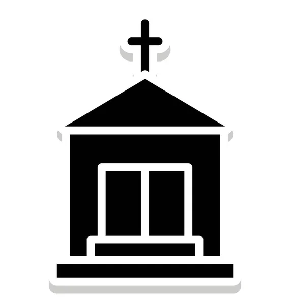 Iglesia Icono Vectorial Aislado Que Puede Modificar Editar Fácilmente Cualquier — Vector de stock