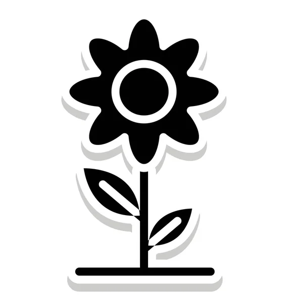 Flower Isolated Vector Icon Can Easily Modified Edit Any Style — Stock Vector