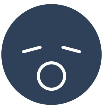 Uykulu, Uykulu ve açık ağız vektör simgesi