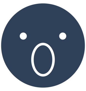 sürpriz, dik dik ifade vektör simgesi