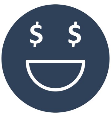 dolar, dolar yüz vektör simge üzerinde