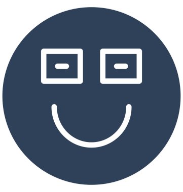 mutsuz, hüzünlü yüz gözlüklü vektör simgesi