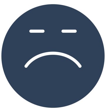 üzgün ve endişeli bir vektör simge