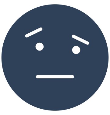 suskun, üzgün vektör simgesi