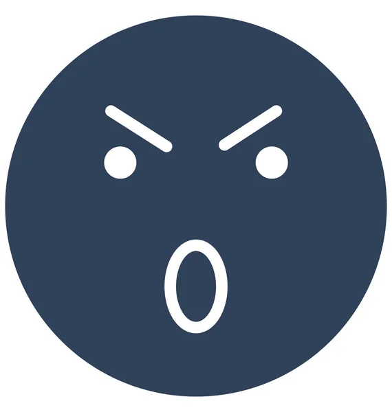 Besorgt Emoticons Vektor Symbol — Stockvektor