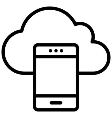 Cep bulut izole vektör kolayca düzenlemek veya değiştirmek simgesi.