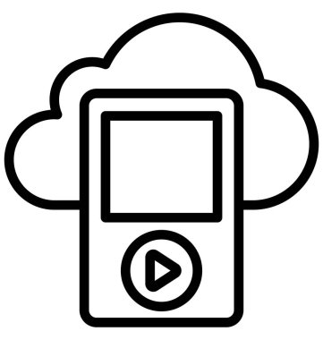 Bulut pod kolayca düzenlemek veya değiştirmek izole vektör simge.