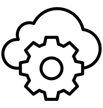 Bulut ağ ayarı izole vektör kolayca düzenlemek veya değiştirmek simgesi.