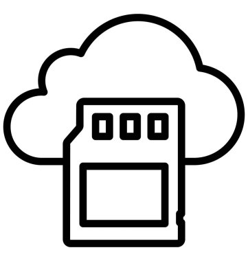 SD kart izole vektör kolayca düzenlemek veya değiştirmek simgesi. 