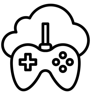 Bulut oyun izole vektör kolayca düzenlemek veya değiştirmek simgesi.