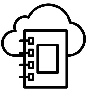 Bulut bilgi işlem izole vektör kolayca düzenlemek veya değiştirmek simgesi.