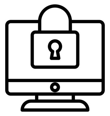 Kilit ekran izole vektör kolayca düzenlemek veya değiştirmek simgesi. 