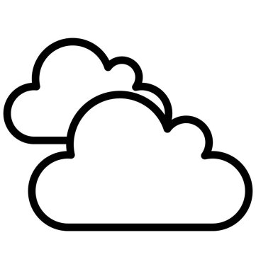 Bulutlar izole vektör simge kolayca düzenlemek veya değiştirmek. 