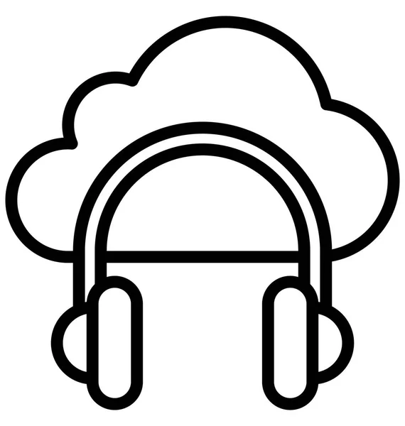 Cloud Music Isolated Vector Icon Can Easily Modify Edit — Stock Vector