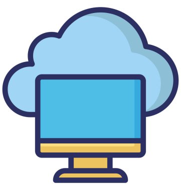 Bulut bağlantı izole vektör kolayca düzenlemek veya değiştirmek simgesi.