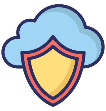 Sunucu güvenlik izole vektör kolayca düzenlemek veya değiştirmek simgesi.