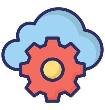 Bulut ağ ayarı izole vektör kolayca düzenlemek veya değiştirmek simgesi.