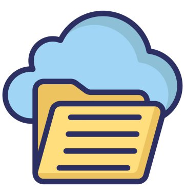 Bulut klasör izole vektör kolayca düzenlemek veya değiştirmek simgesi. 