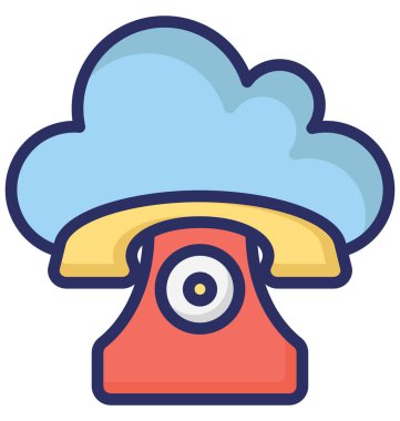 Bulut sabit hat izole vektör kolayca düzenlemek veya değiştirmek simgesi.