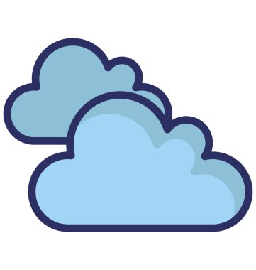 Bulutlar izole vektör simge kolayca düzenlemek veya değiştirmek. 