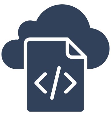 Bulut programlama izole vektör kolayca düzenlemek veya değiştirmek simgesi.