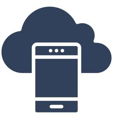 Cep bulut izole vektör kolayca düzenlemek veya değiştirmek simgesi.