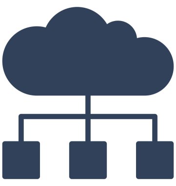 Bulut hiyerarşi izole vektör kolayca düzenlemek veya değiştirmek simgesi.