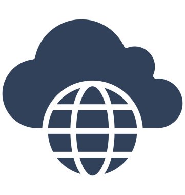 Küre ve bulut izole vektör simge kolayca düzenlemek veya değiştirmek.