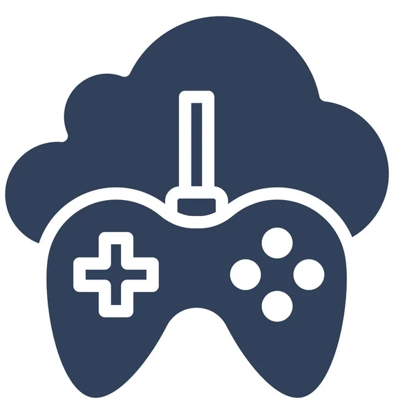 Cloud Gaming Απομονωμένες Διάνυσμα Εικονίδιο Που Μπορεί Εύκολα Τροποποιήσετε Επεξεργαστείτε — Διανυσματικό Αρχείο