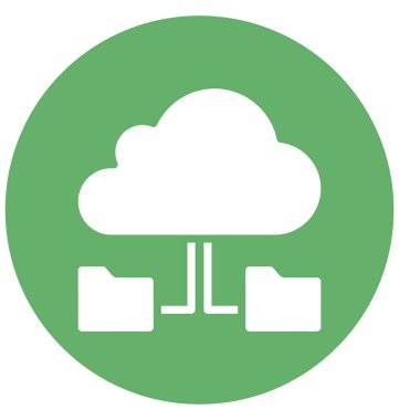 Bulut klasör izole vektör kolayca düzenlemek veya değiştirmek simgesi.