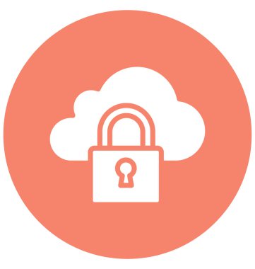 Bulut güvenlik izole vektör kolayca düzenlemek veya değiştirmek simgesi.