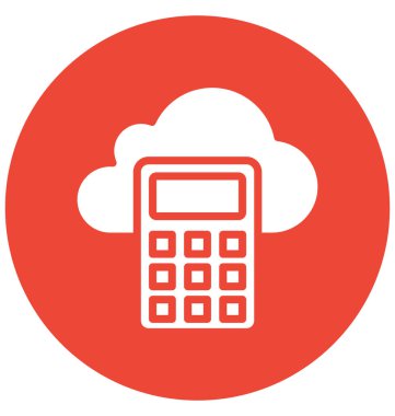 Bulut hesaplama izole vektör kolayca düzenlemek veya değiştirmek simgesi.