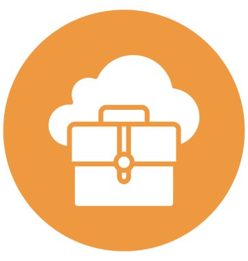 Bulut portföy izole vektör kolayca düzenlemek veya değiştirmek simgesi.