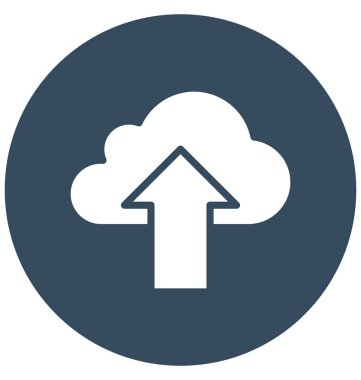 Bulut Upload izole vektör kolayca düzenlemek veya değiştirmek simgesi.