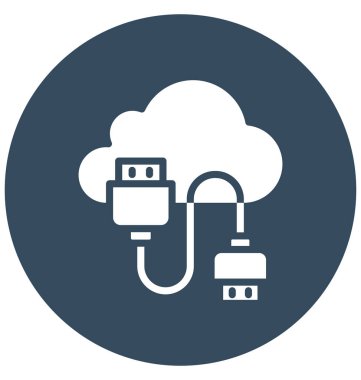 Bulut bilgi işlem izole vektör kolayca düzenlemek veya değiştirmek simgesi.