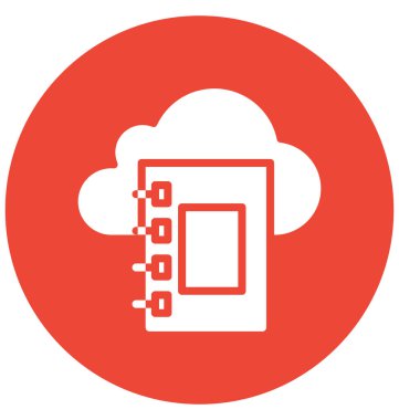 Bulut bilgi işlem izole vektör kolayca düzenlemek veya değiştirmek simgesi.