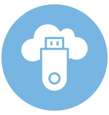 Bulut Usb izole vektör kolayca düzenlemek veya değiştirmek simgesi.
