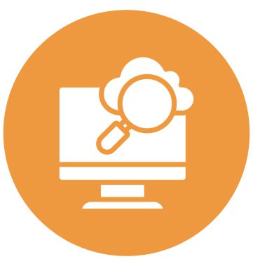 Bulut arama izole vektör kolayca düzenlemek veya değiştirmek simgesi.