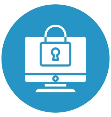 Kilit ekran izole vektör kolayca düzenlemek veya değiştirmek simgesi. 