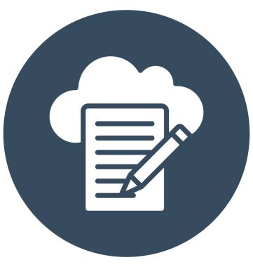 Bulut yazma izole vektör kolayca düzenlemek veya değiştirmek simgesi.