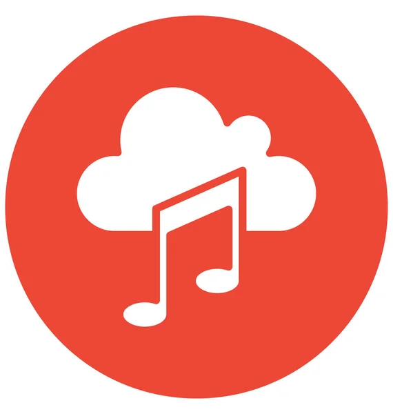 Cloud Music Icône Vectorielle Isolée Qui Peut Facilement Modifier Modifier — Image vectorielle